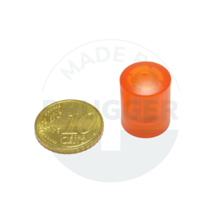 Aimant cylindrique 14mm orange transparent | © Brugger GmbH