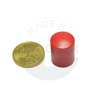 Aimant cylindrique 14mm rouge | © Brugger GmbH
