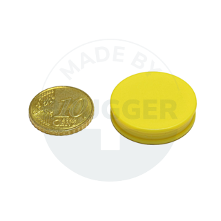 Glass board magnet round yellow 25mm | © Brugger GmbH