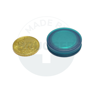 Glass board magnet round green transparent 25mm | © Brugger GmbH