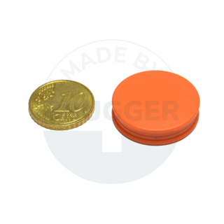 Glass board magnet round orange 25mm | © Brugger GmbH