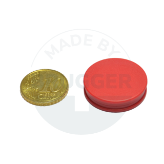 Glass board magnet round red 25mm | © Brugger GmbH
