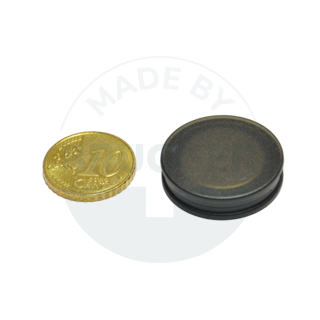 Glass board magnet round black transparent 25mm | © Brugger GmbH