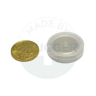 Glass board magnet round white transparent 25mm | © Brugger GmbH
