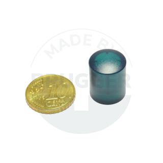 Cylinder magnet 14mm green transparent | © Brugger GmbH