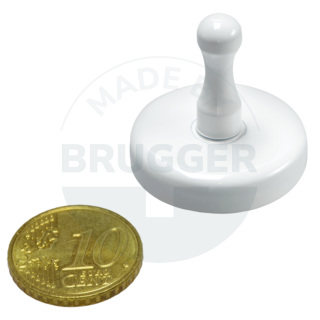 Handle magnet metal housing white lacquered | © Brugger GmbH