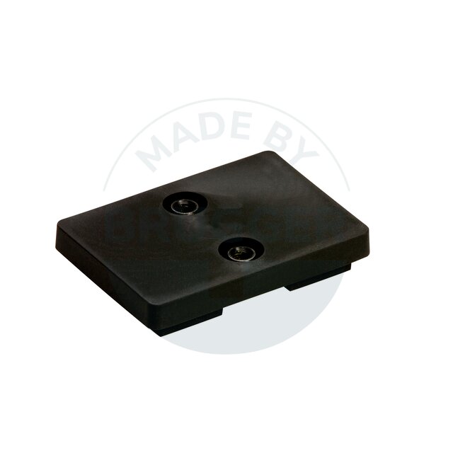 Gummiertes Magnetsystem schwarz rechteckig 70x50mm | © Brugger GmbH