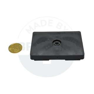 Rubberised magnet systems rectangular black 70x50mm | © Brugger GmbH