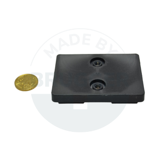 Rubberised magnet systems rectangular black 70x50mm | © Brugger GmbH