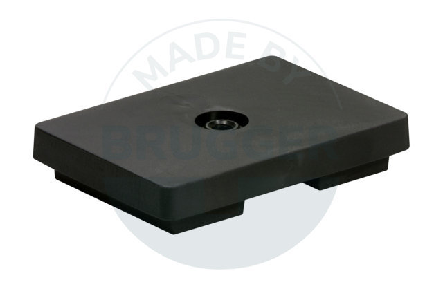 Gummierte Magnetsysteme rechteckig schwarz 70x50mm | © Brugger GmbH