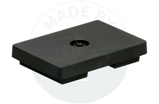 Gummierte Magnetsysteme rechteckig schwarz 70x50mm | © Brugger GmbH