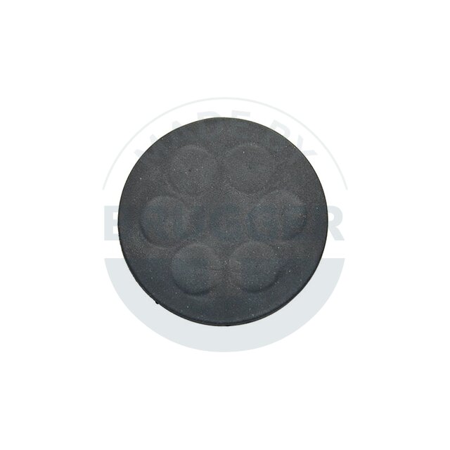 Gummierter Magnet für Kabelmontage 43 mm, Rückseite | © Brugger GmbH