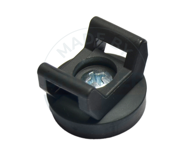 Gummierter Magnet für Kabelmontage 22mm | © Brugger GmbH