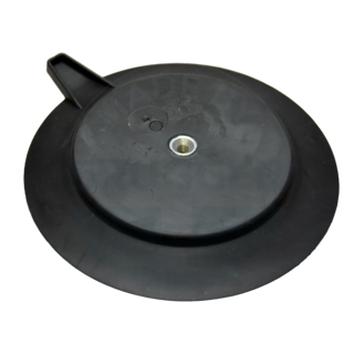 Gummiertes Magnetsystem schwarz Ø 125mm mit Innengewinde, Dichtlippe und Ablöslasche | © Brugger GmbH