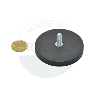 Gummierter Magnet mit Außengewinde 57mm M6x8 | © Brugger GmbH