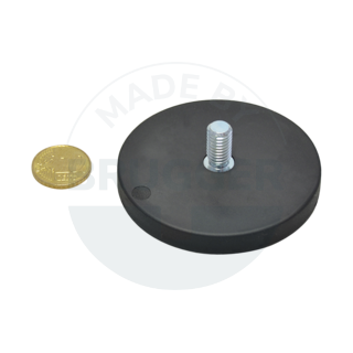 Gummierter Magnet mit Außengewinde 66mm M8x15 | © Brugger GmbH