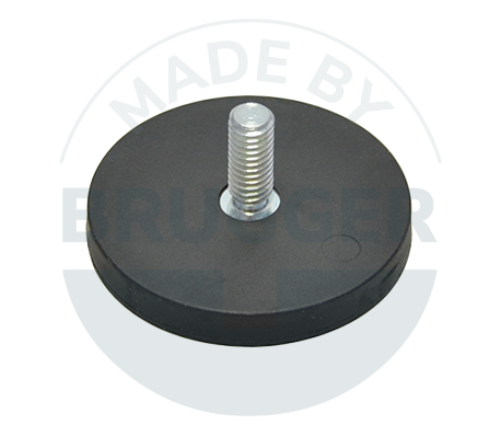Gummierter Magnet mit Außengewinde 43mm M6x15 | © Brugger GmbH