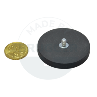 Gummierter Magnet mit Außengewinde 43mm M4x6 | © Brugger GmbH
