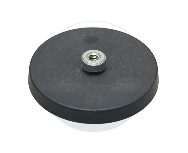 Gummierter Magnet mit Gewindebuchse 31mm M4 | © Brugger GmbH