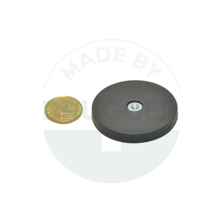Rubberised magnet with internal thread 43mm M4 | © Brugger GmbH