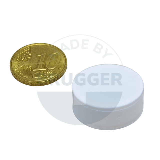 Magnet mit Kunstoffmantel und beidseitige Haftfläche 22mm | © Brugger Gmbh Magnetsysteme