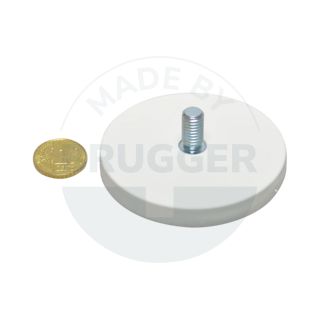 Gummierter Magnet mit Außengewinde 66mm M8x15 | © Brugger GmbH