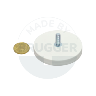 Gummierter Magnet mit Außengewinde 57mm M6x15 | © Brugger GmbH