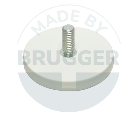Gummierter Magnet mit Außengewinde 43mm M6x15 | © Brugger GmbH