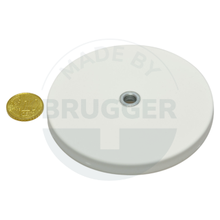 Rubberised magnet with bore and countersink 88mm | © Brugger GmbH