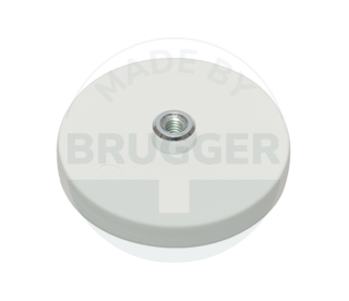 Gummierter Magnet mit Gewindebuchse 43mm M4 | © Brugger GmbH