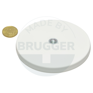 Aimant caoutchouté avec filetage intérieur 88mm M6 | © Brugger GmbH