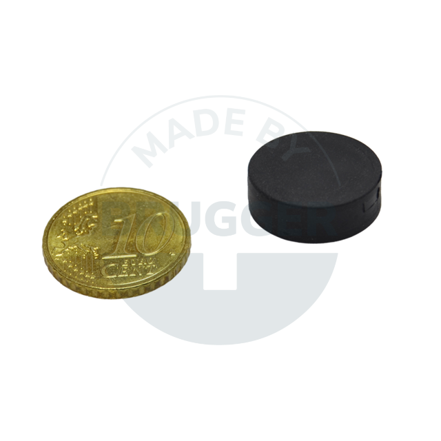 Magnet mit Kunstoffmantel und beidseitige Haftfläche 18mm | © Brugger GmbH
