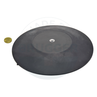 Round rubberised magnet system black with internal thread and suction cup | © Brugger GmbH