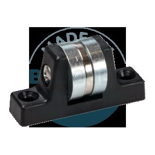 magnetbeschlag-MTS60x32x25-Nd-start | © Brugger GmbH Magnetischer Türanschlag mit runden Polflächen und Haftwinkel von über 280° | © Brugger GmbH