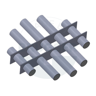Magnetfiltergitter  aus NdFeB rund geschweißte Ausführung Zeichnung | © Brugger GmbH