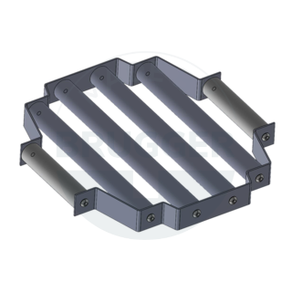 Magnetfiltergitter rund aus NdFeB verschraubte Ausführung Zeichnung | © Brugger GmbH