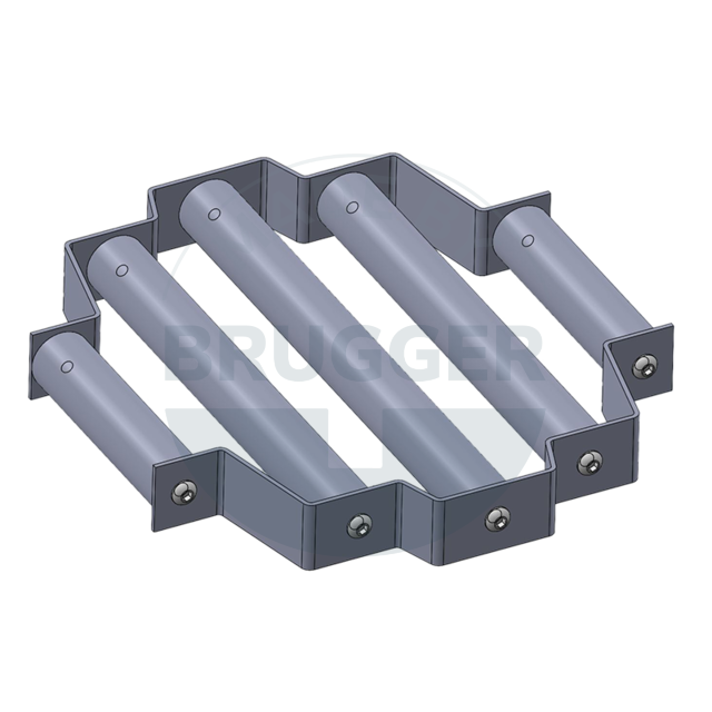 Magnetic filter grille round made of NdFeB screwed version Design drawing | © Brugger GmbH