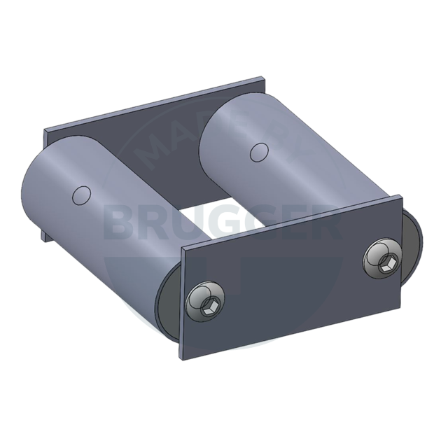 Square magnetic filter grille made of NdFeB screwed version Design drawing | © Brugger GmbH