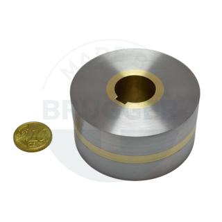 Magnetrolle mit Zweipol-Teilung, Bohrung und Nut ⌀63mm | © Brugger GmbH