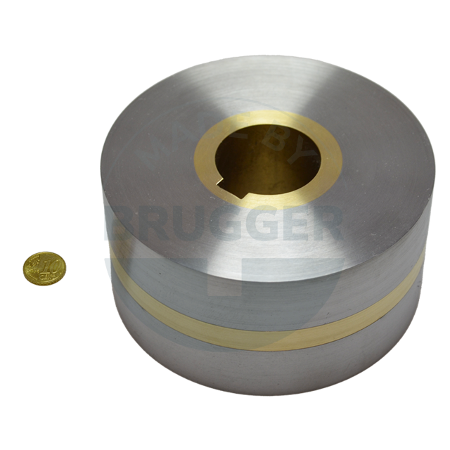 Magnetic wheels with two-pole pitch, bore and groove ⌀160mm | © Brugger GmbH