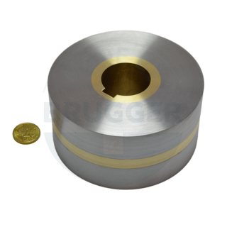 Magnetrolle mit Zweipol-Teilung, Bohrung und Nut ⌀100mm | © Brugger GmbH