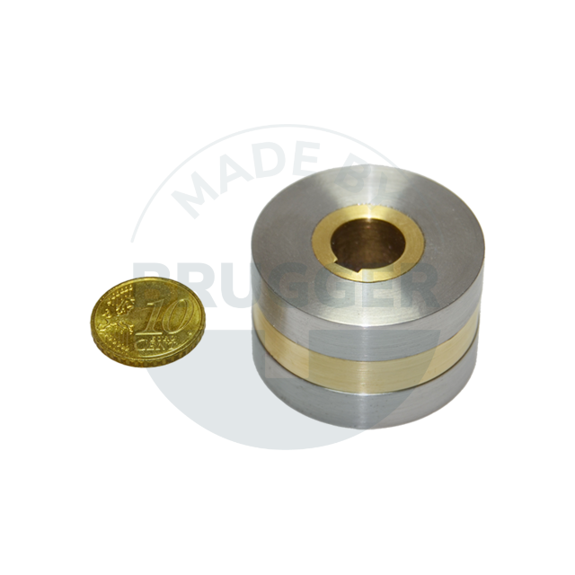 Magnetic wheels with two-pole pitch, bore and groove ⌀40mm | © Brugger GmbH