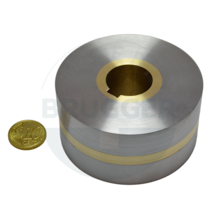 Magnetrolle mit Zweipol-Teilung, Bohrung und Nut ⌀80mm | © Brugger GmbH
