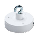Hakenmagnet-HAMAG-C-start | © Brugger GmbH Hakenmagnet aus Hartferrit mit Kunstoffgehäuse rund weiß | © Brugger GmbH