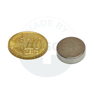 Scheibenmagnet aus NdfeB bis 80°C 15x5mm | © Brugger GmbH