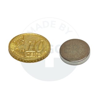 Scheibenmagnet aus NdfeB bis 80°C 15x3mm | © Brugger GmbH