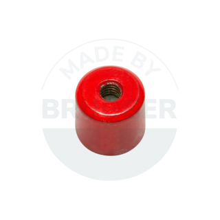 Stabgreifer AlNiCo Stahlgehäuse mit Innengewinde rot lackiert 17mm | © Brugger GmbH