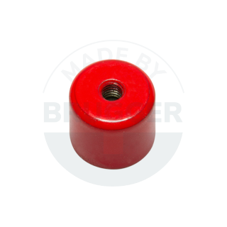 Stabgreifer AlNiCo Stahlgehäuse mit Innengewinde rot lackiert 20mm | © Brugger GmbH