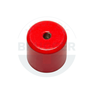 Stabgreifer AlNiCo Stahlgehäuse mit Innengewinde rot lackiert 27mm | © Brugger GmbH