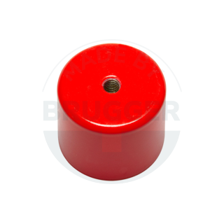 Stabgreifer AlNiCo Stahlgehäuse mit Innengewinde rot lackiert 35mm | © Brugger GmbH
